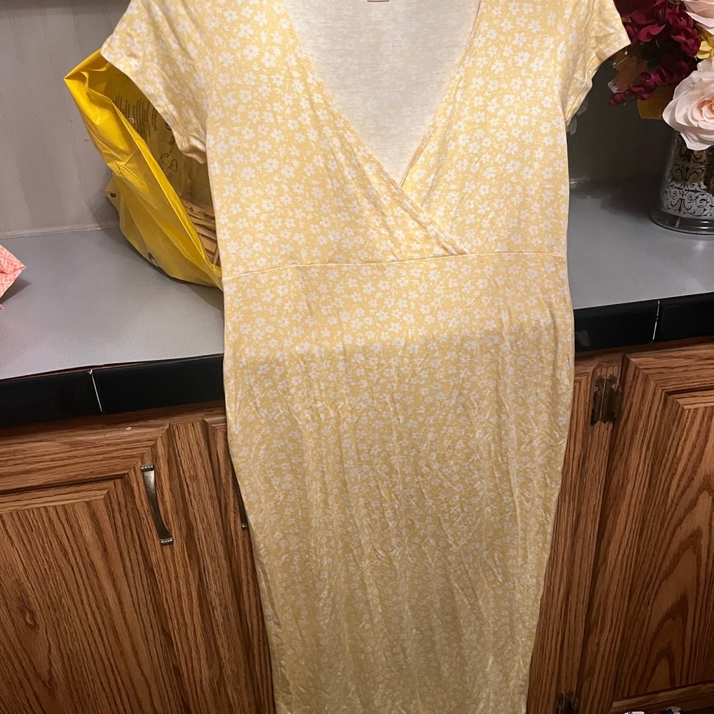 Billabong Yellow Floral Midi Dress
